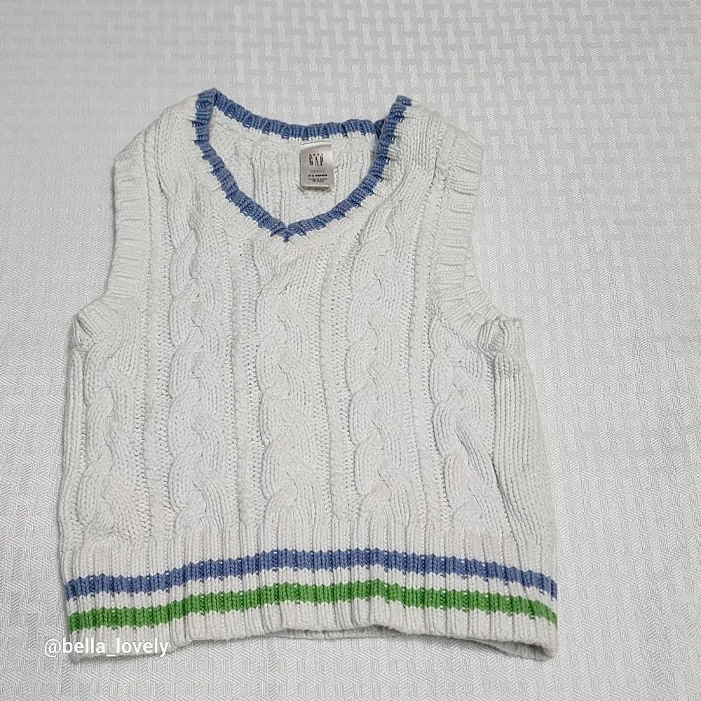 🏖 3-6 Months Adorable Bay Infant Knitted Sweater Vest Baby Gap